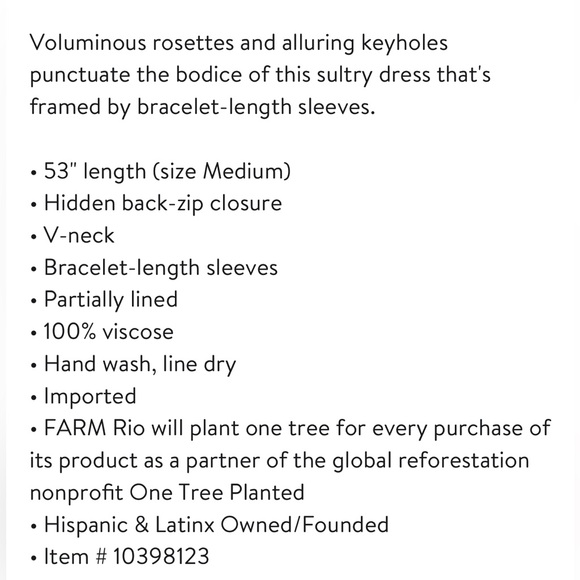 NWT Farm Rio maxi dress size S - Picture 12 of 12